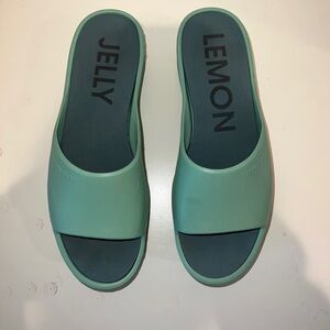 Lemon Jelly Platform Sandals, Size US 9